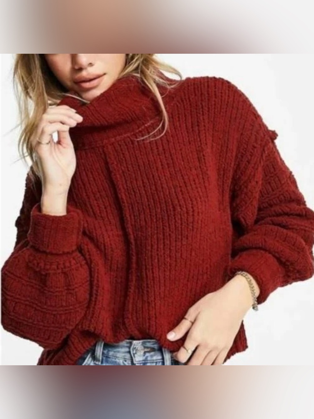 Free People Be Yours Sweater Pullover Cowl Neck